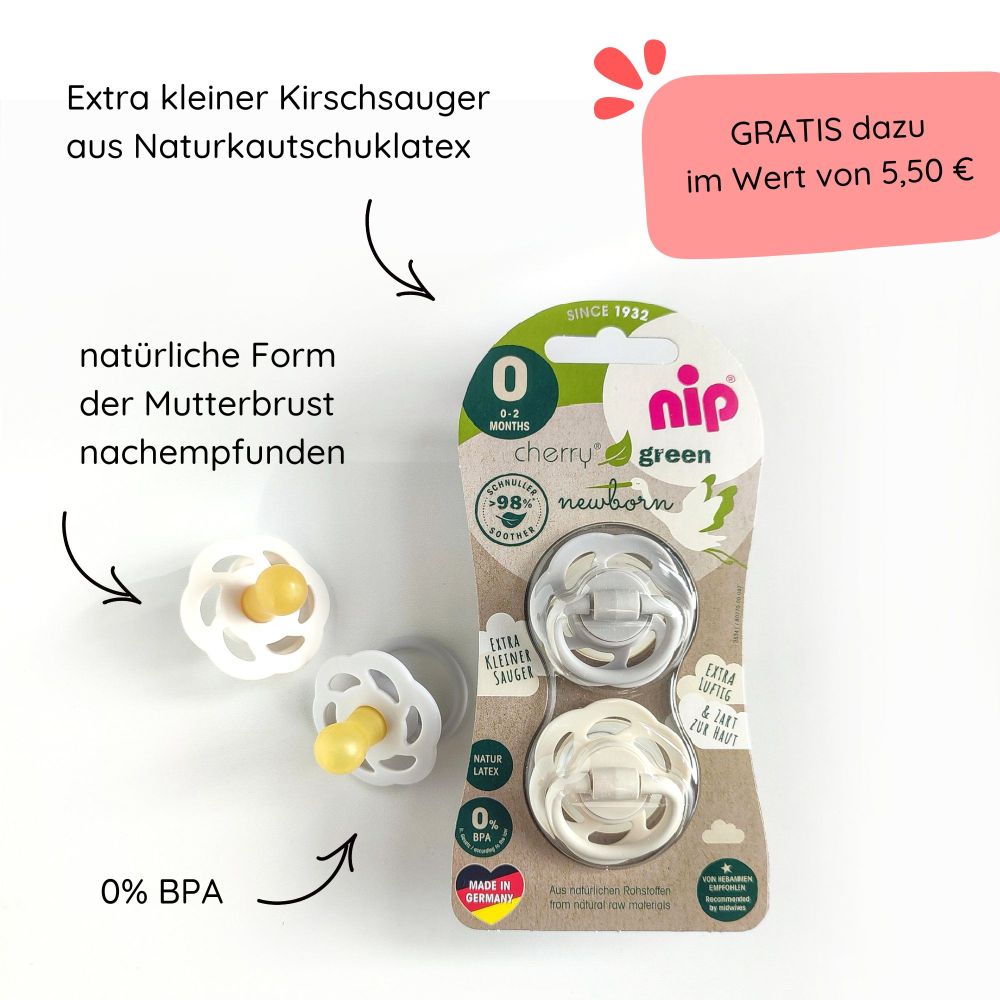 nip cherry green Schnuller für Neugeborene