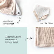 Musselintuch zum Wenden | beige