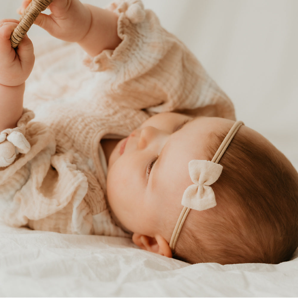 Haarschleife | Emma-Mini | Haarband | braun