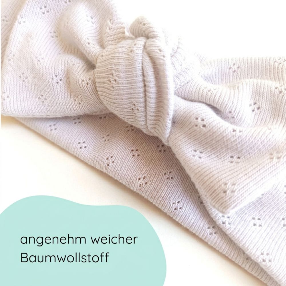 Stirnband für Babys mit Schleife in weiß