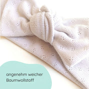 Stirnband für Babys mit Schleife in weiß