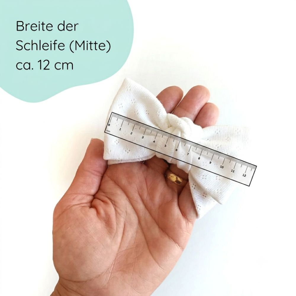 Stirnband für Babys mit Schleife in weiß