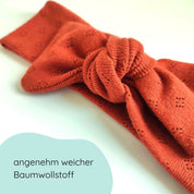 Stirnband für Babys in kupfer detailbild