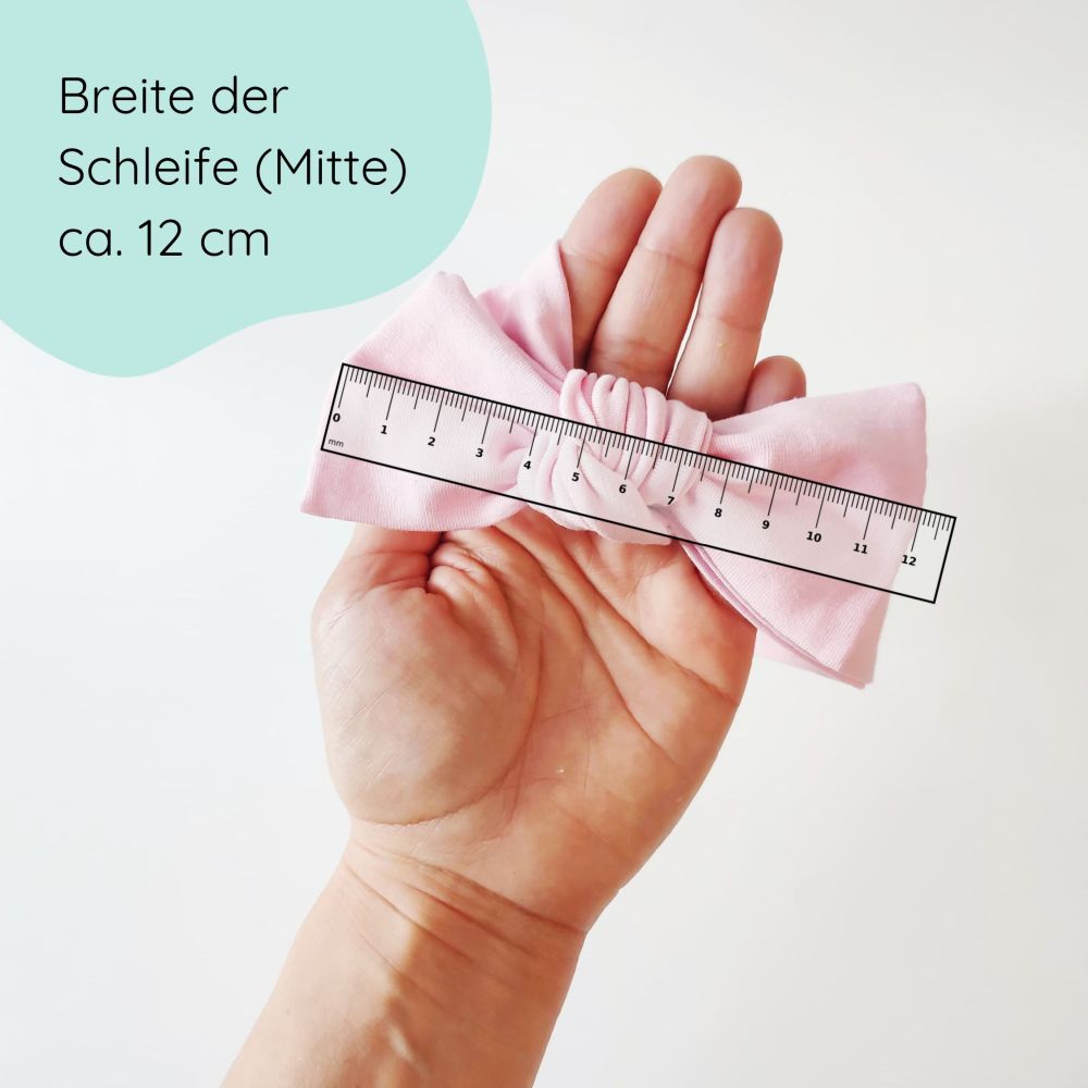 Stirnband mit Schleife | Knoten | hellrosa