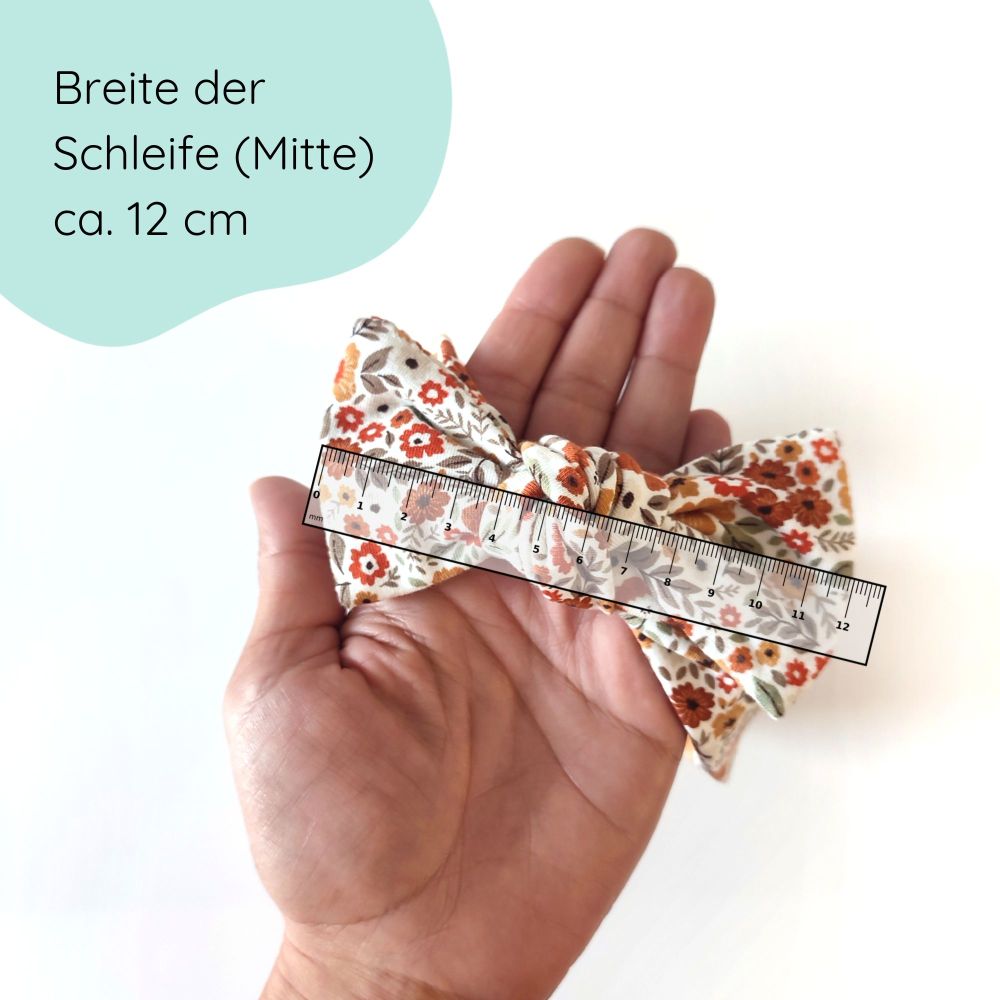Detailbild Stirnband für Kinder in herbstlichen Farben
