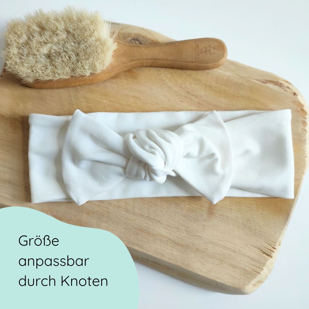 Stirnband mit Schleife | Knoten | weiß