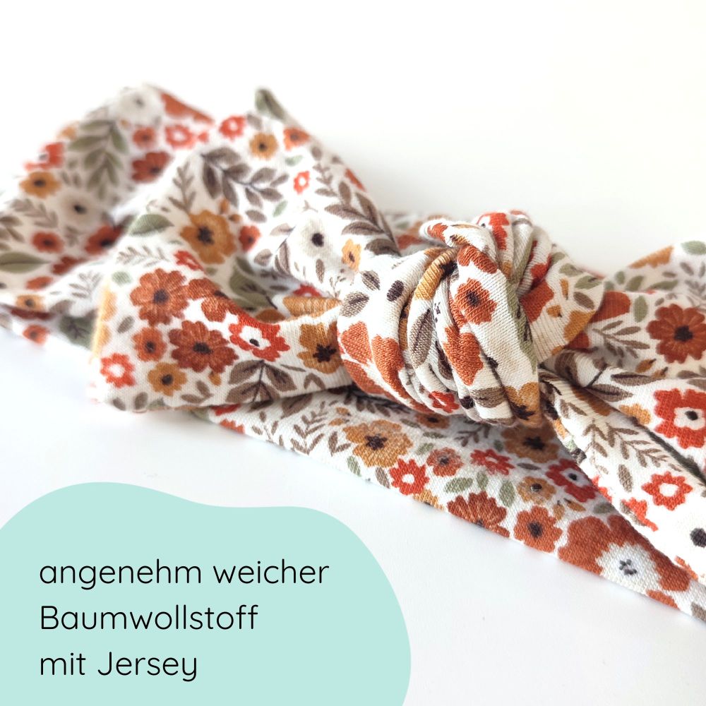 Stirnband für Babys in herbstlichen Farben