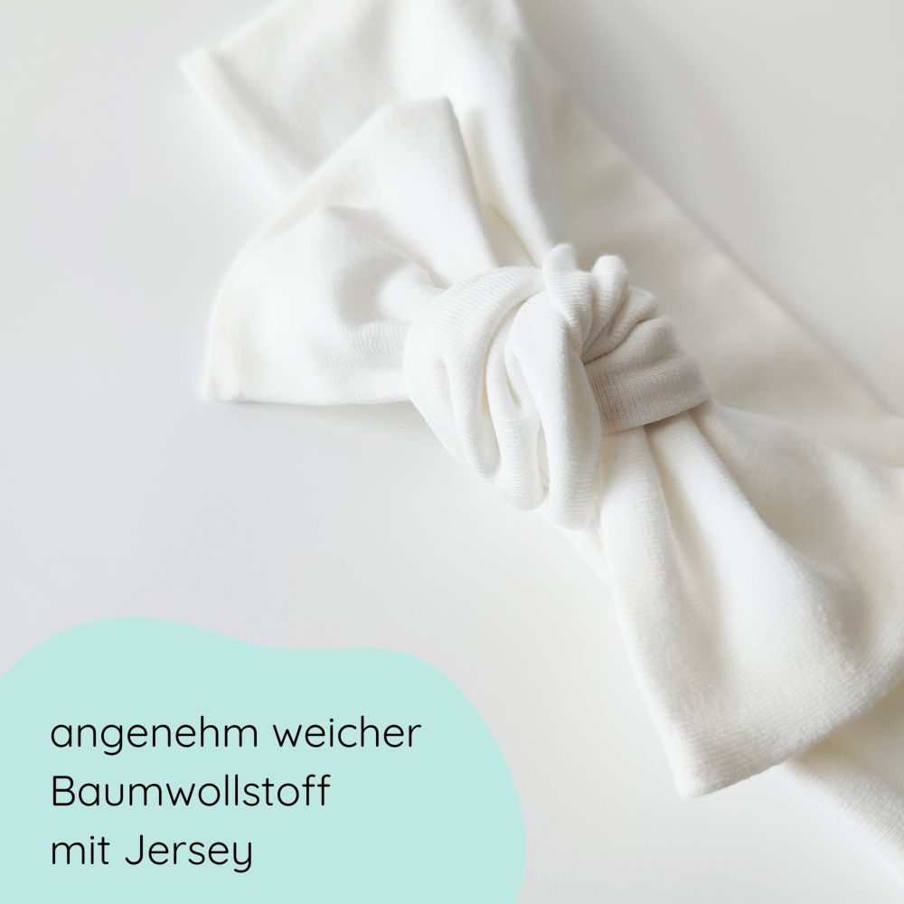 Stirnband mit Schleife | Knoten | weiß