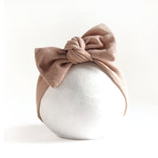 Stirnband für Babys mit Schleife in beige