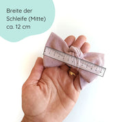 Stirnband für Babys in hellrosa mit Schleife Detailbild