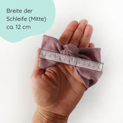 Stirnband für Babys mit Schleife in mauve