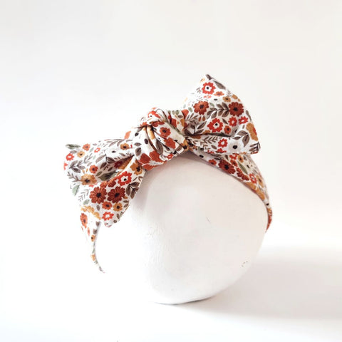 Stirnband mit Schleife | Knoten | Herbstblumen