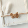 cognac farbene Haarschleife an Haarband 