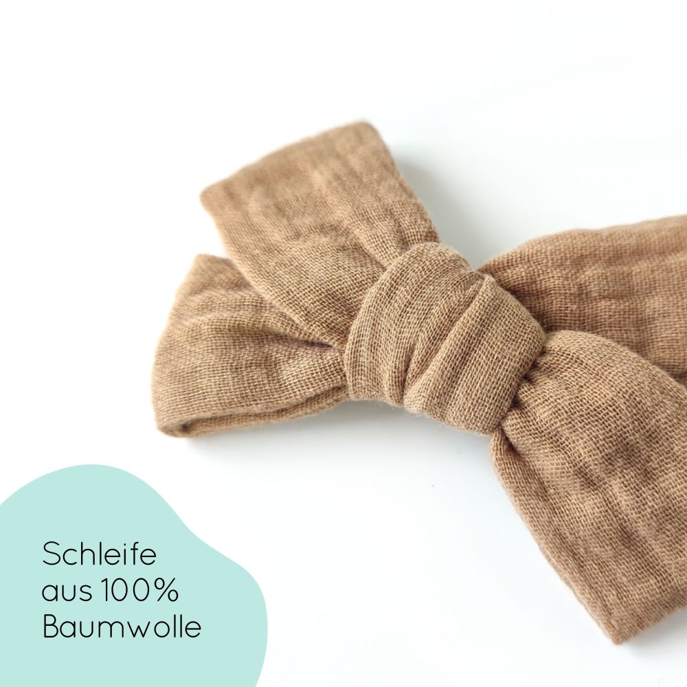 Haarschleife | MAXI | Alligatorclip | camel