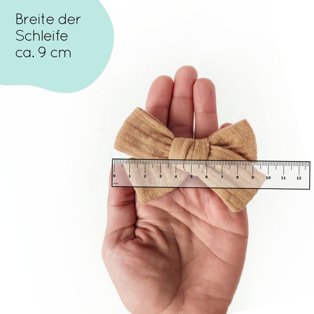 Haarschleife | MAXI | Alligatorclip | camel