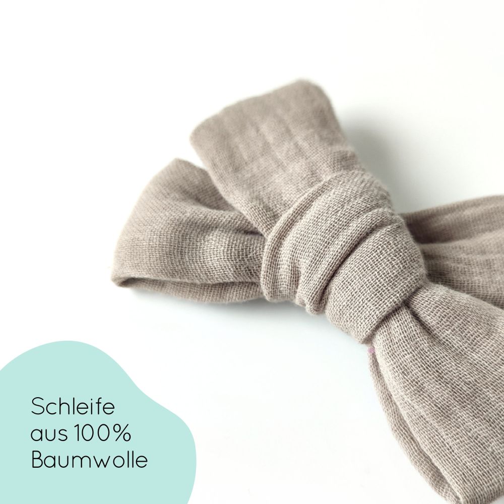 Haarschleife | MAXI | Alligatorclip | taupe