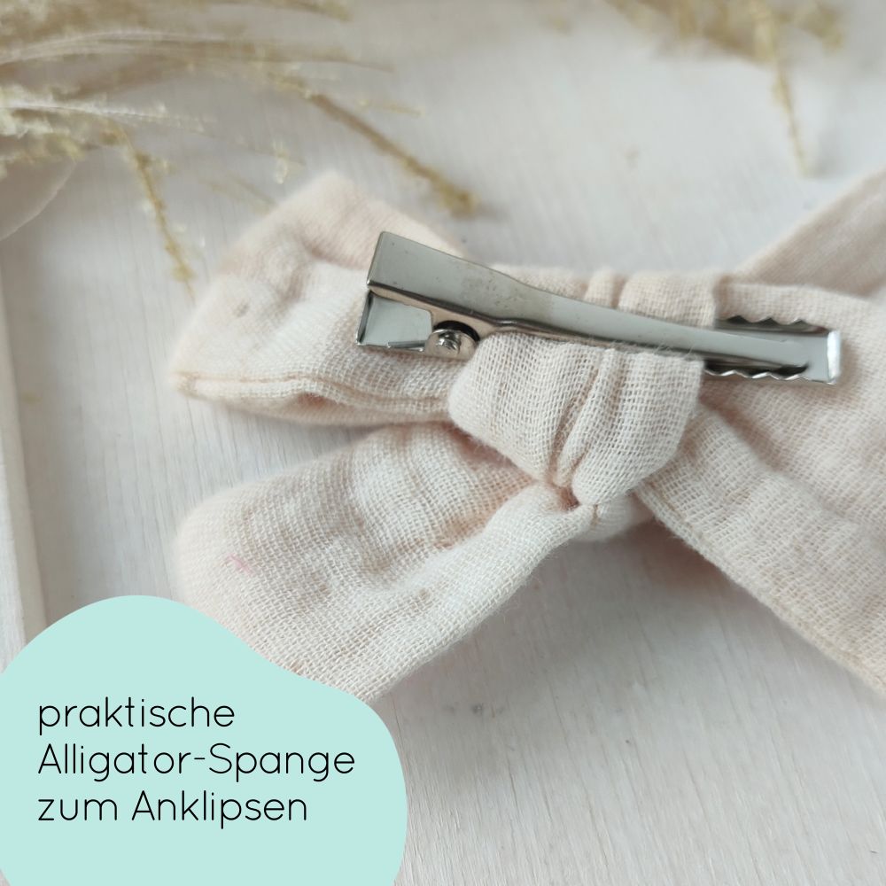 Haarschleife | MAXI | Alligatorclip | beige