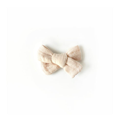 Haarschleife | MIDI | Alligatorclip oder Haargummi | beige