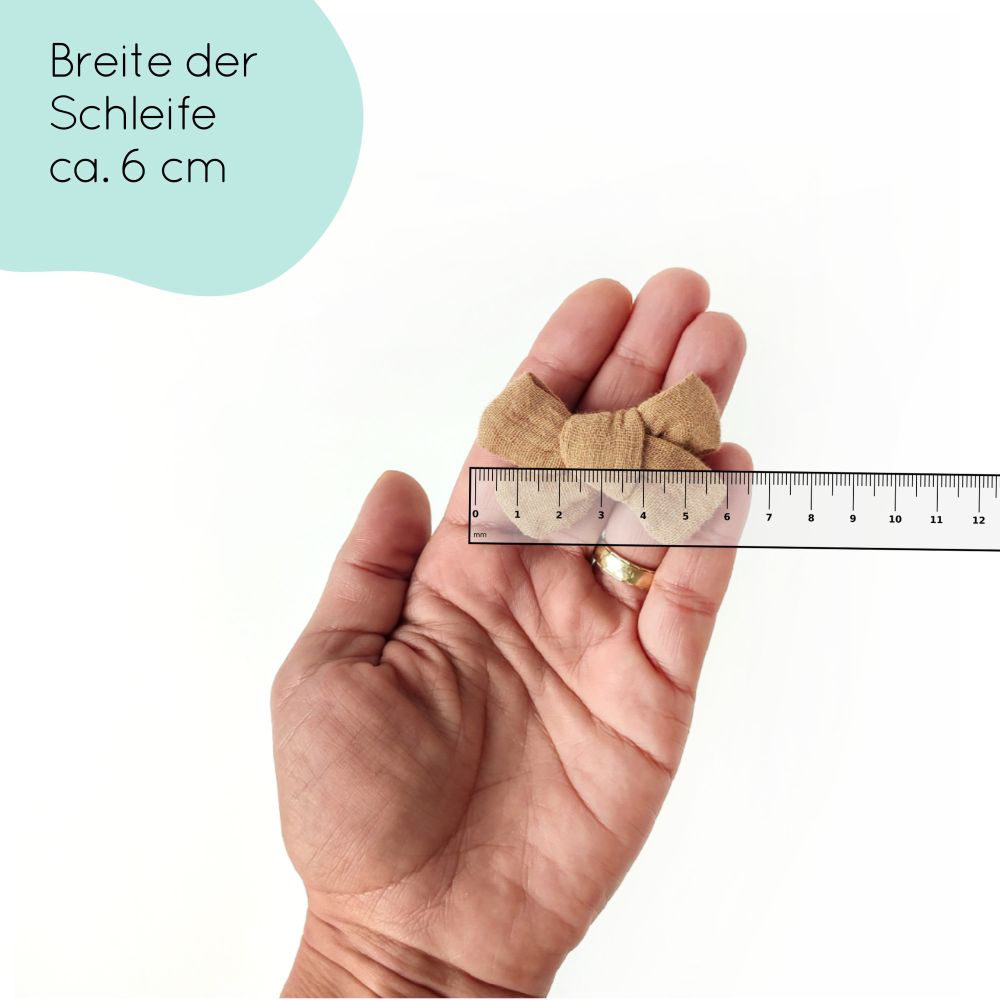 Haarschleife | MIDI | Alligatorclip oder Haargummi | camel