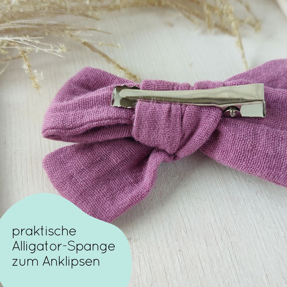 Haarschleife | MAXI | Alligatorclip | lila