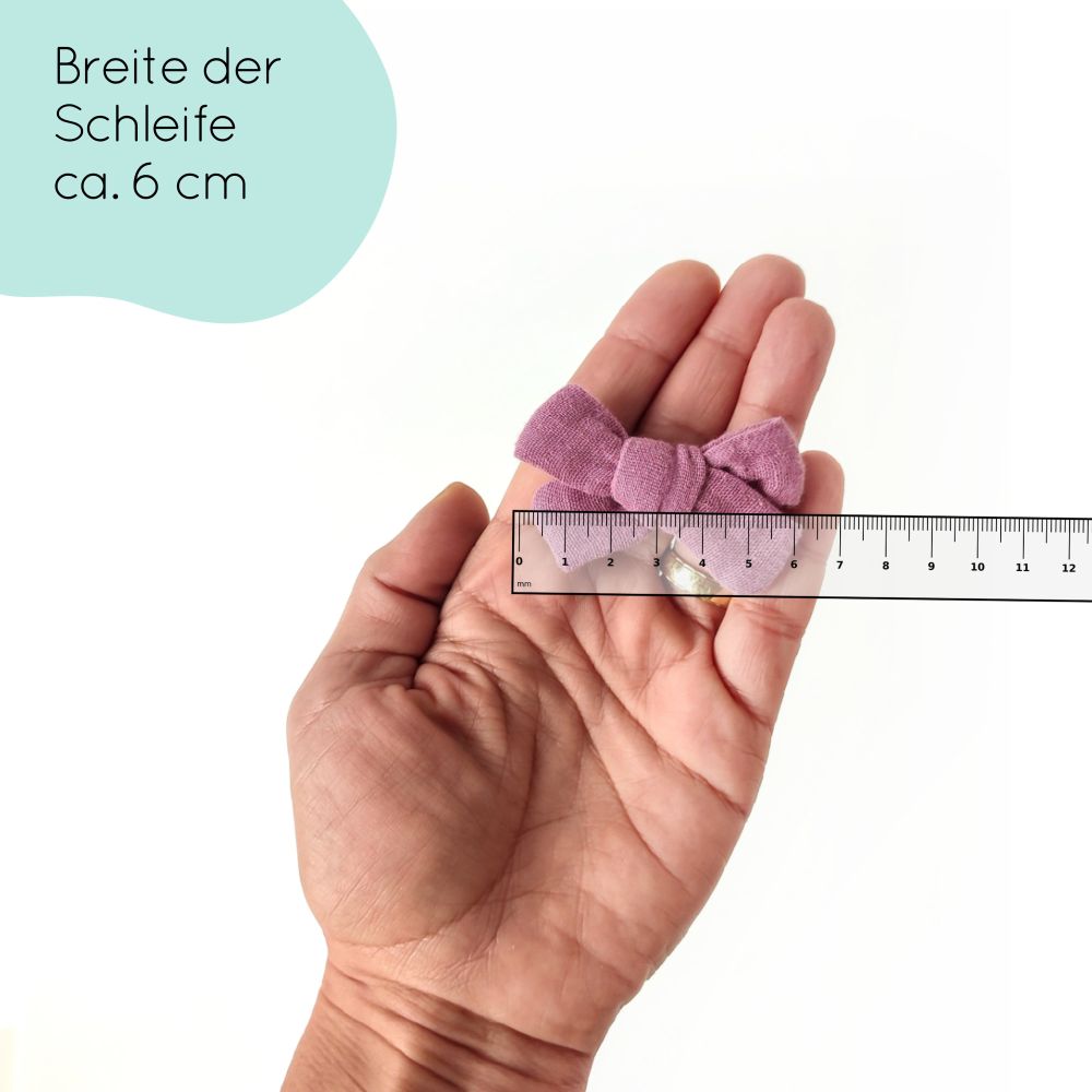 Haarschleife | MIDI | Alligatorclip oder Haargummi | lila