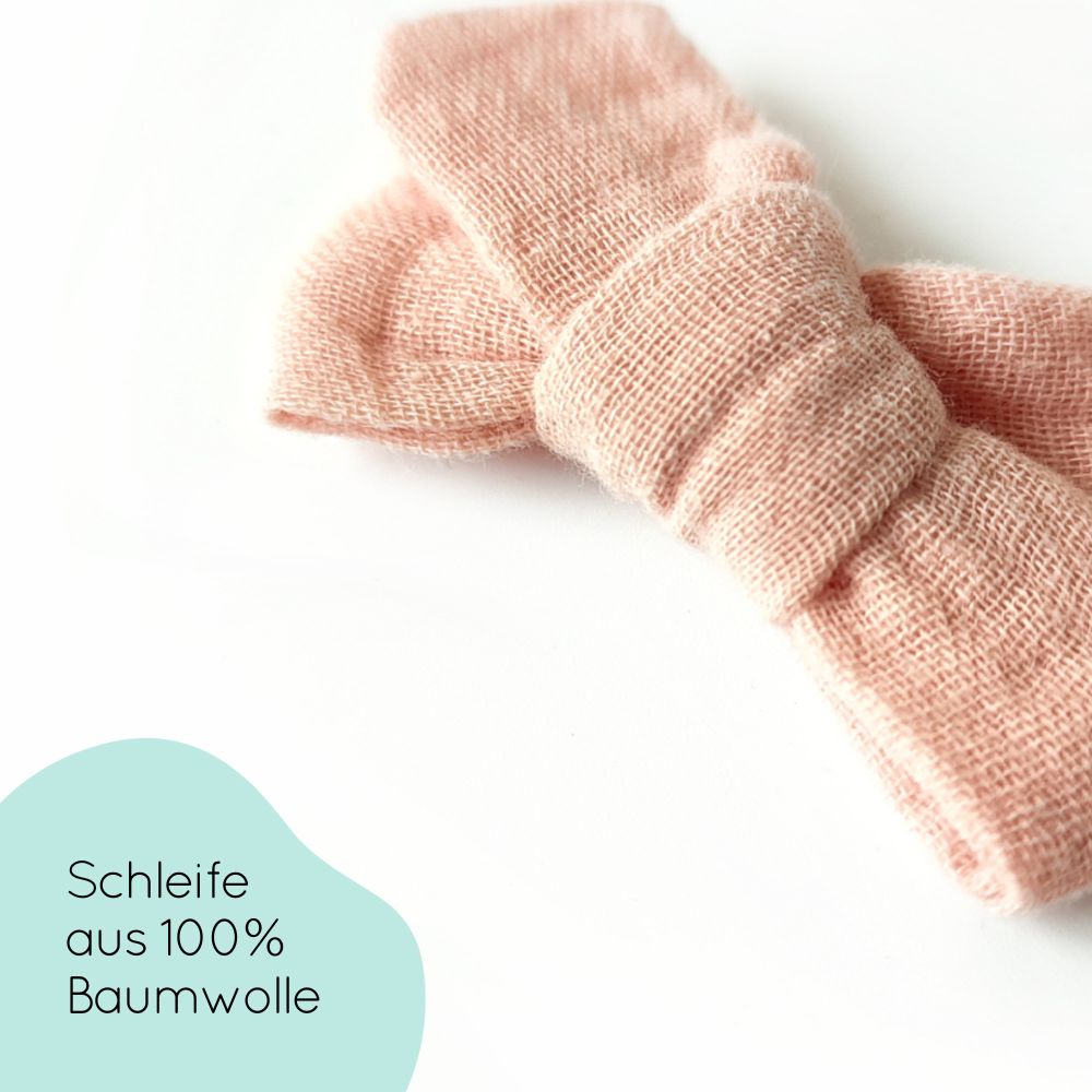 Haarschleife | MIDI | Alligatorclip oder Haargummi | nude
