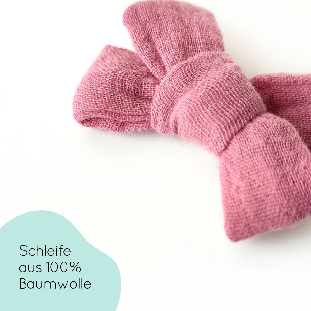 Haarschleife | MIDI | Alligatorclip oder Haargummi | rosa
