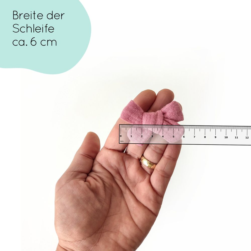 Haarschleife | MIDI | Alligatorclip oder Haargummi | rosa