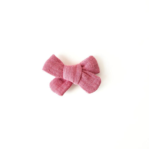 Haarschleife | MIDI | Alligatorclip oder Haargummi | rosa