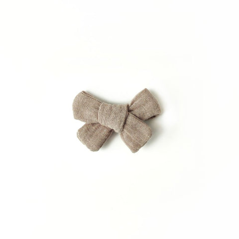 Haarschleife | MIDI | Alligatorclip oder Haargummi | taupe