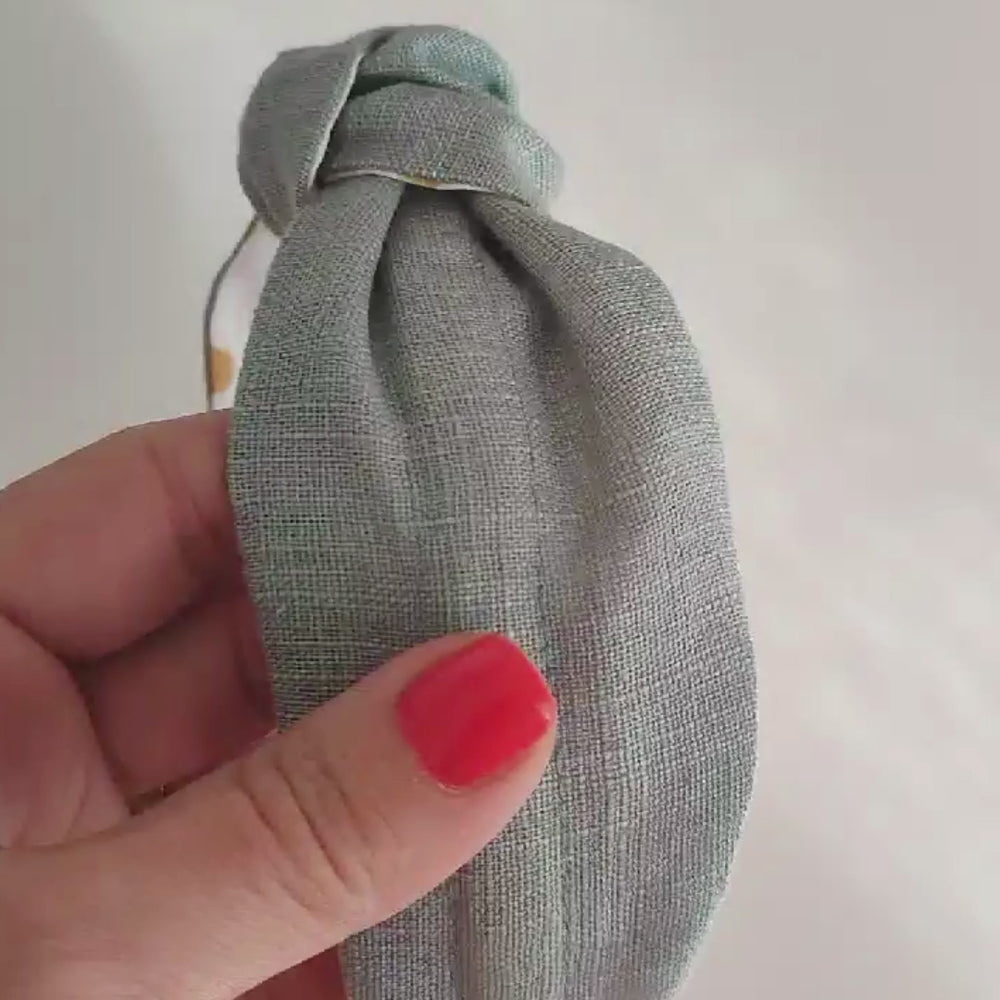 Headband | Knot | Linen - petrol
