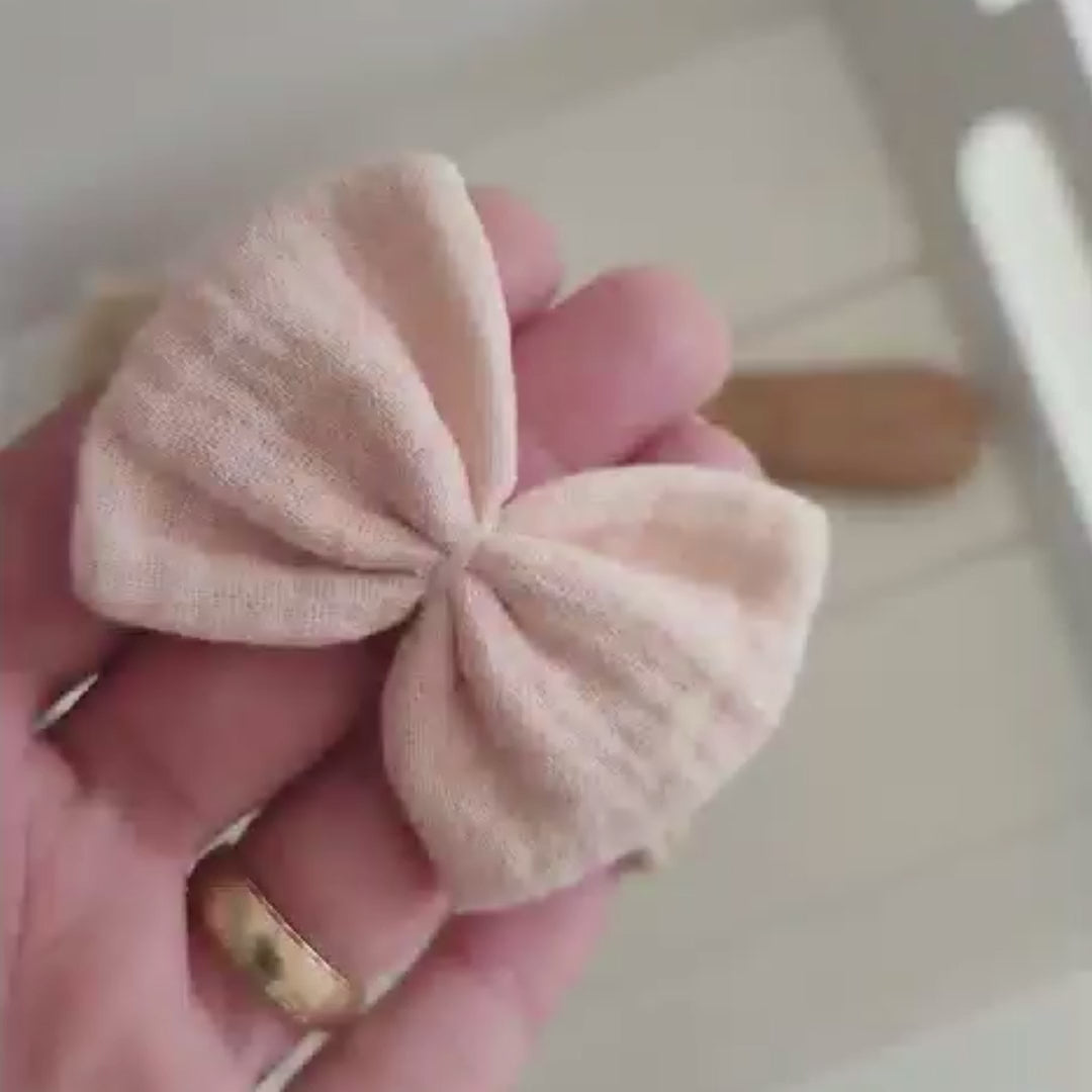 Set of 3 hair bows | Emma | natural