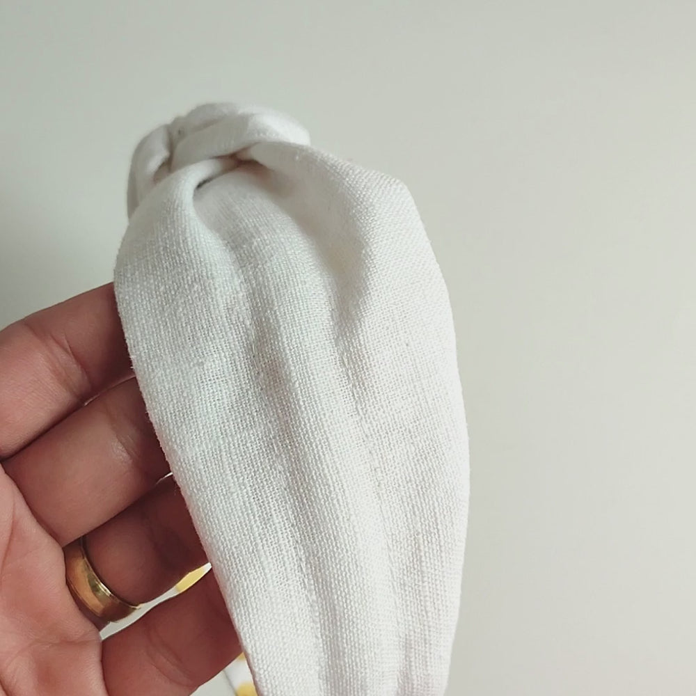 Headband | Knot | Linen - white