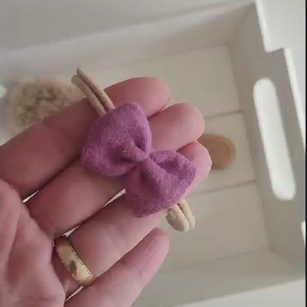 Haarschleife | Emma-Mini | Haarband | lila