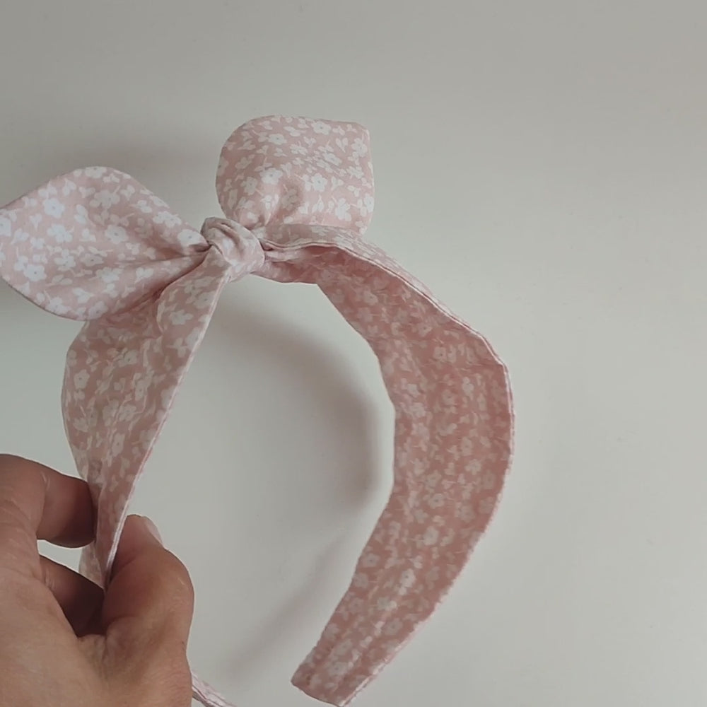 Headband | Rockabilly | light pink with flowers