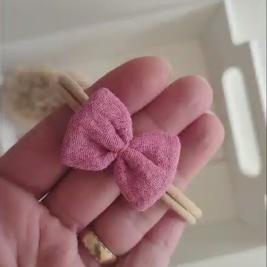 Haarschleife | Emma-Mini | Haarband | rosa