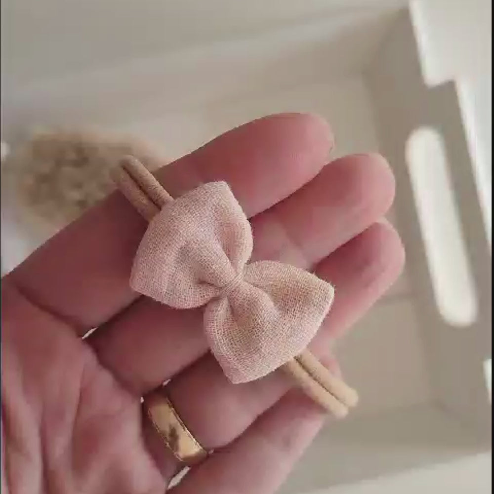 Haarschleife | Emma-Mini | Haarband | beige