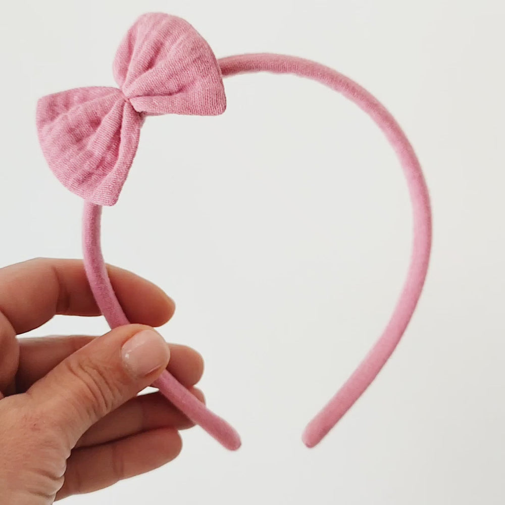 Haarreifen | Schleife Emma | rosa