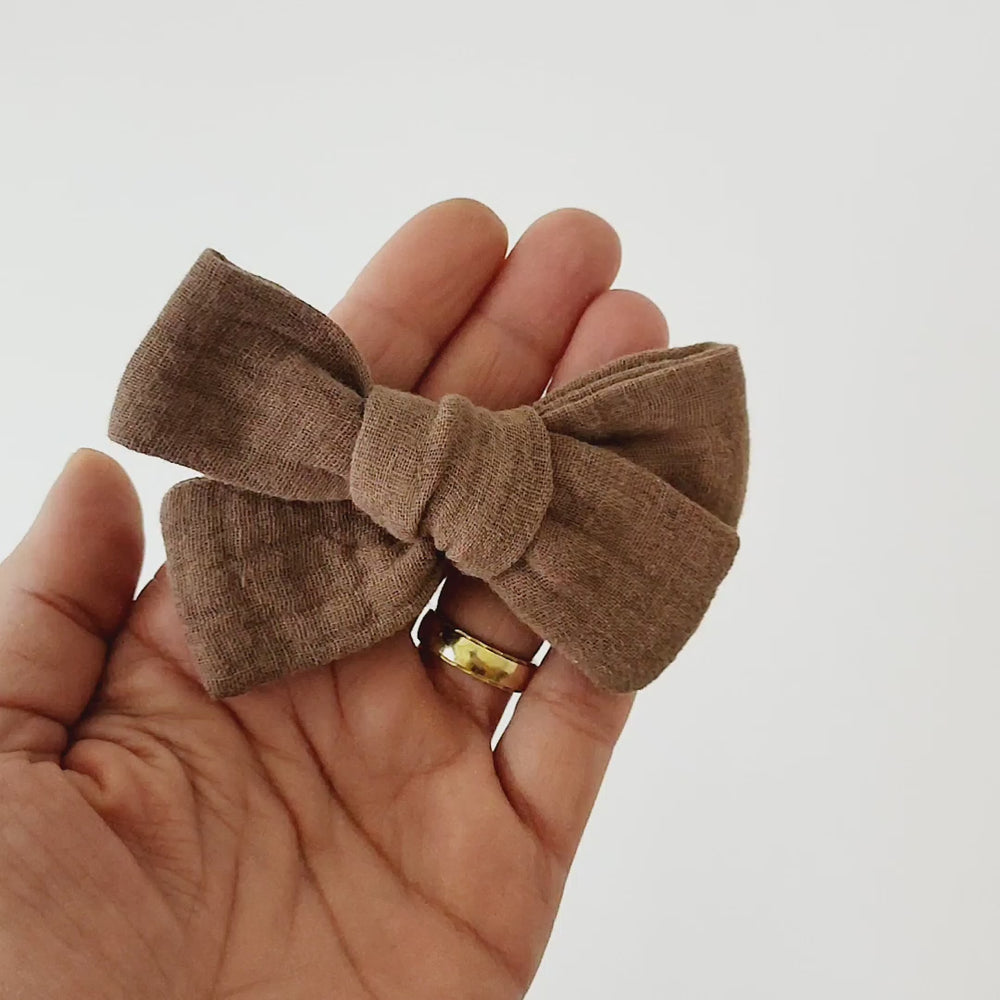 Haarschleife | MAXI | Haarband | braun
