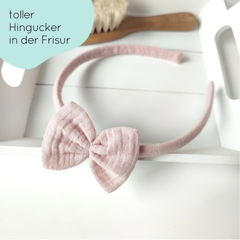 Haarreifen | Schleife Emma | hellrosa