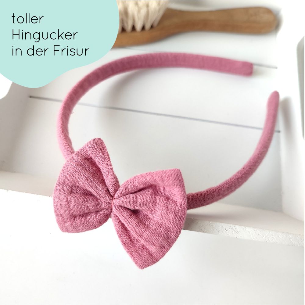 Haarreifen | Schleife Emma | rosa