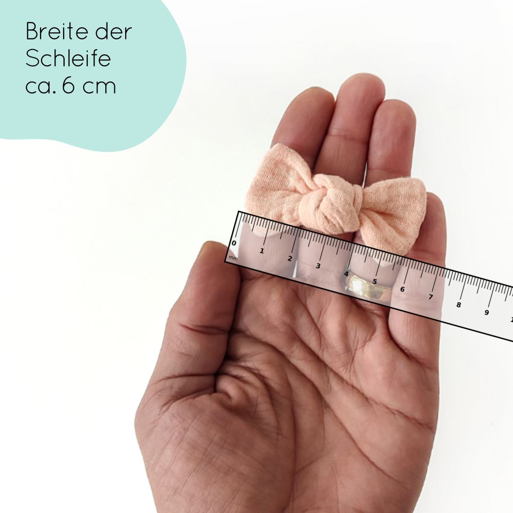 Haarschleife Knoten | Alligatorclip oder Haargummi | nude