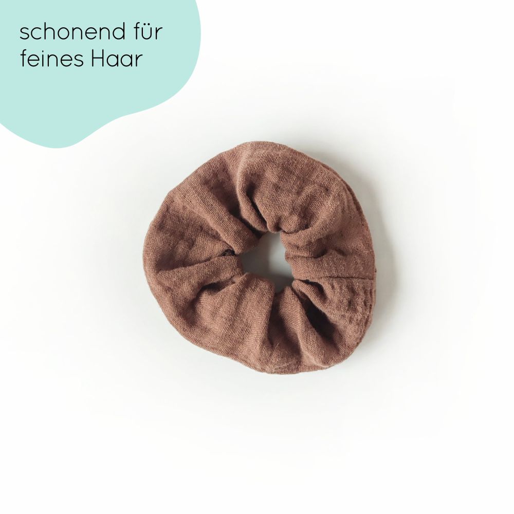 small scrunchie for children | brown