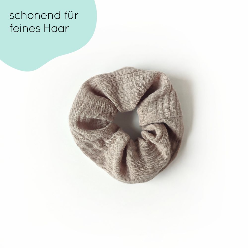 small scrunchie for children | taupe