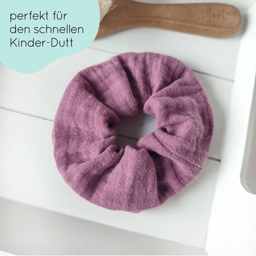 small scrunchie for children | purple