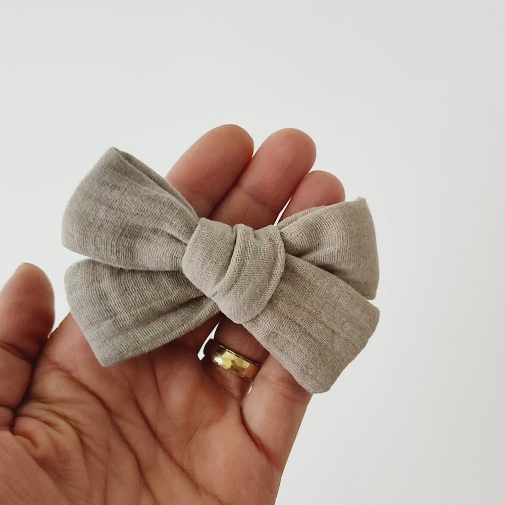 Haarschleife | MAXI | Haarband | taupe