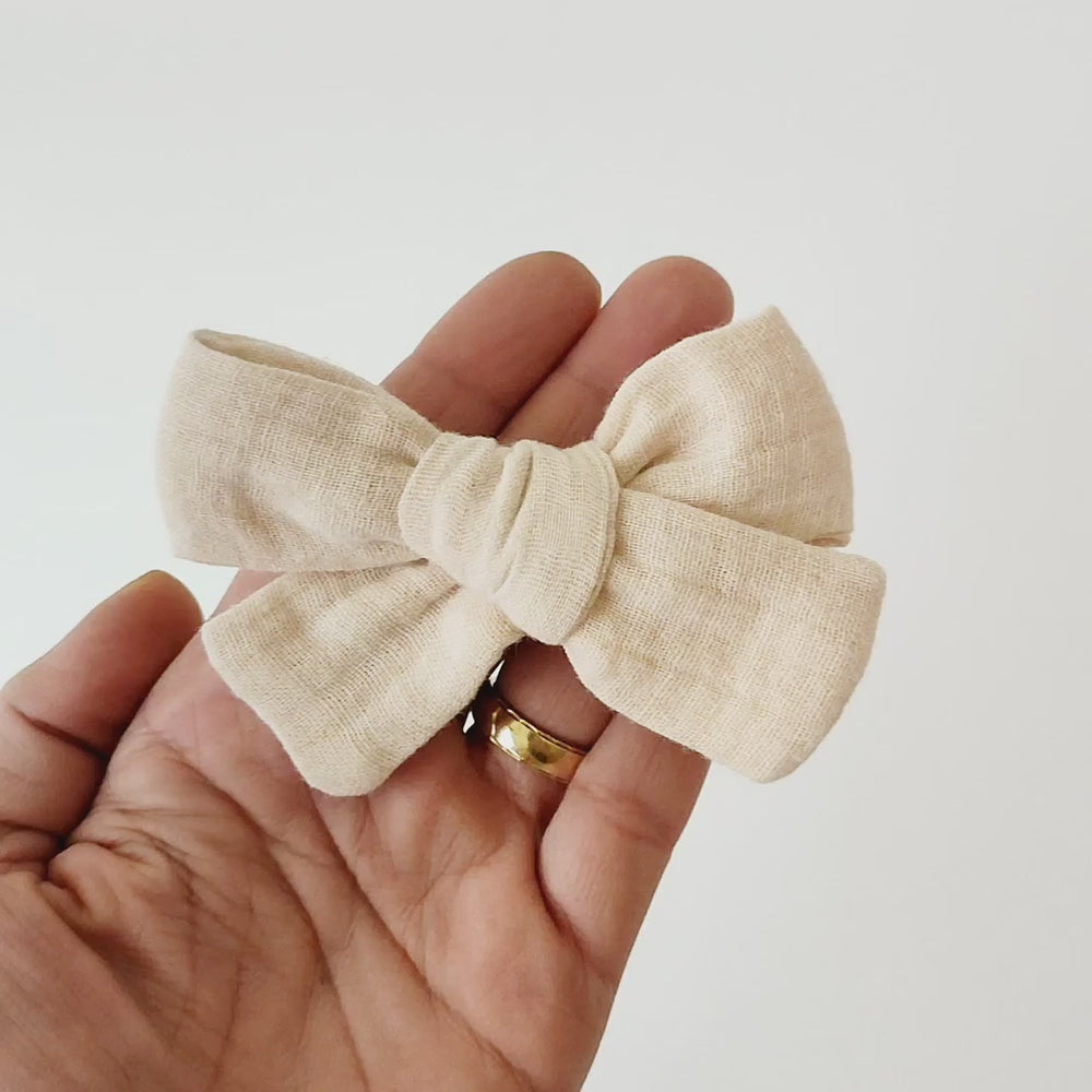 Haarschleife | MAXI | Haarband | beige