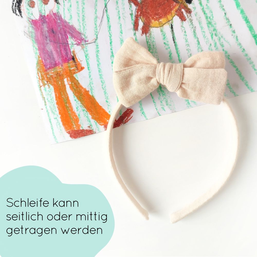 Haarreifen | Schleife MAXI | beige